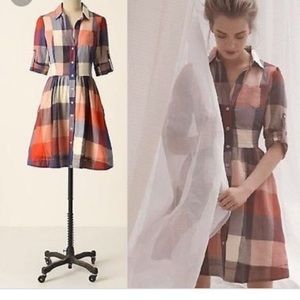 Moulinette Soeurs Plaid Button Down Dress